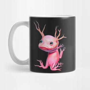 Tiny Axolotl pastel painting Mug